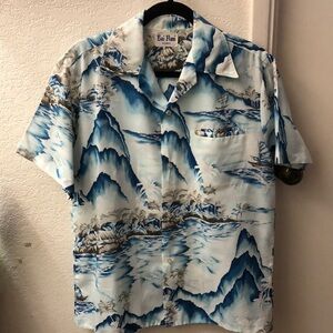 Rai Nani Polyester Button Down Aloha Shirt With Pocket
